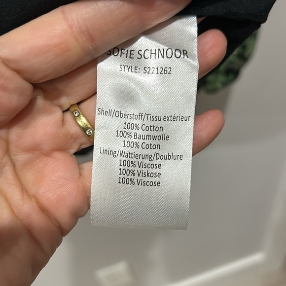 Sofie Schnoor Floral Balloon Sleeve Blouse Green/Navy - Picture 5 of 13